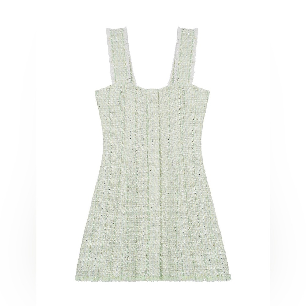 Maje Rinova Metallic Tweed Minidress; Size 36 (XS/S)